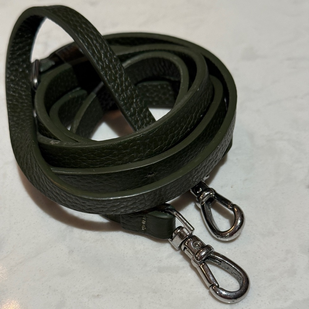 Bandolier Green Leather Phone Strap